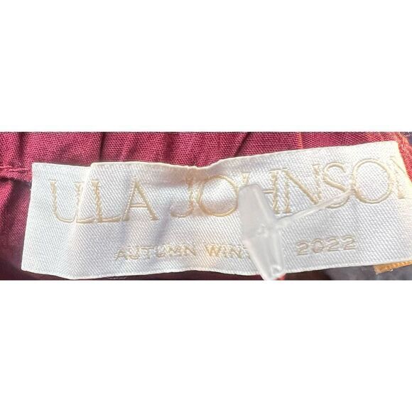 ULLA JOHNSON Martine Bubble Minidress in Bordeaux 100% Cotton NWOT Size 6 - Picture 7 of 9